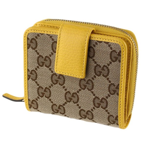 Gucci Original GG Canvas French Wallet Beige/Yellow New in box with dust bag - Picture 2 of 7